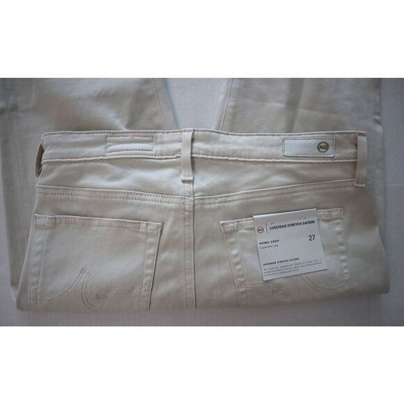 AG Adriano Goldschmied Women Sz 27 Gray/Beige Prima Crop Cigarette Leg Pants - Picture 5 of 10